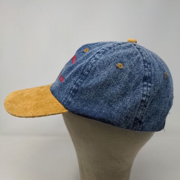 Nissin Men's John P. McDowell Field Dedication Hat Blue Tan Vintage 2000 Y2K - Picture 6 of 12